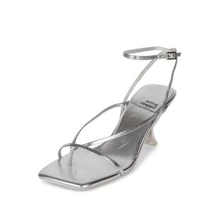 New JEFFREY CAMPBELL Fluxx Leather Sandals in Silver Size 6